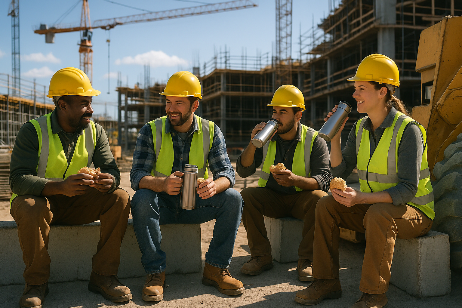Construction works on lunch 